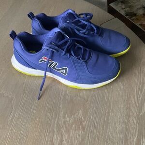 Fila Royal Blue and Neon Yellow Sneakers